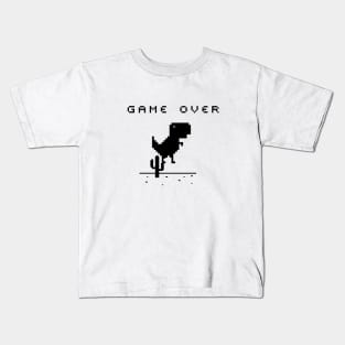 Chrome Dinosaur ( T-Rex Dino) Game Over Kids T-Shirt